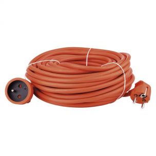 Prodlužovací kabel 20 m / 1 zásuvka / oranžový / PVC / 230 V / 1,5 mm2