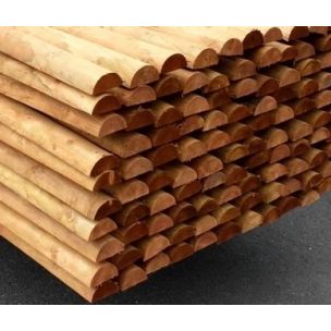 Dřevěný kůl (půlený) IMPREGNOVANÝ špice,fazeta  Ø 6 cm, výška 250 cm ŠFI 1/2